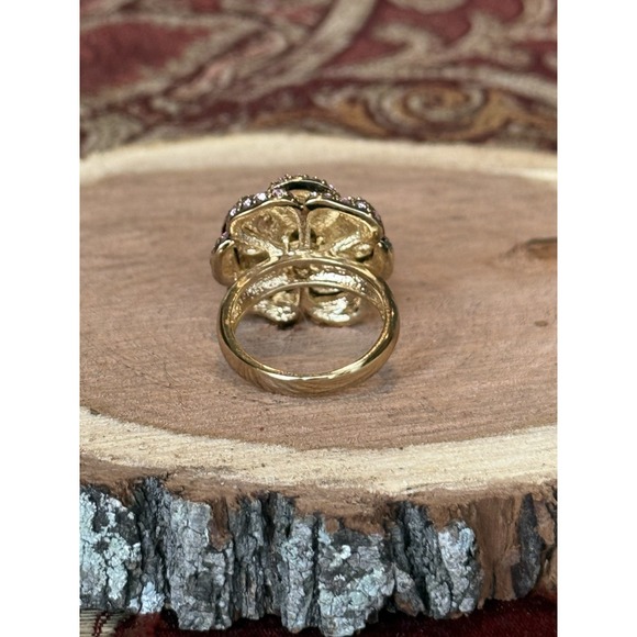 Flower Statement Ring Cocktail Costume Jewelry Light Pink‎ Sz 8 - Picture 5 of 8